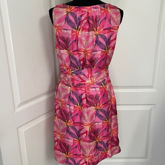 Lilly Pulitzer shift dress floral size 8 all silk wedding party evening - Picture 5 of 8